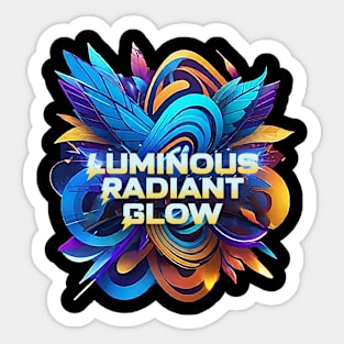 neon radiant glow Sticker